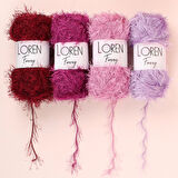 Loren Furry Beyaz El Örgü İpi - RF118 - 34067