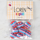 Loren Crafts 8'li Desenli Düğme - 1106