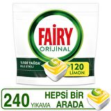 Fairy Hepsi Bir Arada 240 Yıkama Tablet Bulaşık Makinesi Deterjanı 2x120 Adet 