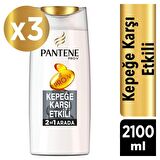 Pantene Tüm Saçlar İçin Kepek Önleyici 2'si 1 Arada Şampuan 3x700 ml