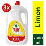 Fairy Limonlu Sıvı Elde Yıkama Deterjanı 3 x 2600 ml 