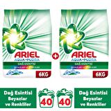 Ariel Aqua Pudra Dağ Esintisi Parfümlü Beyazlar ve Renkliler İçin Toz Çamaşır Deterjanı 2 x 6 kg 80 Yıkama