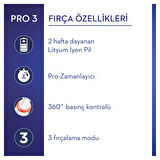 Oral-B Pro 3500 Şarj Edilebilir Diş Fırçası Siyah+Başlık x2