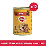 PEDİGREE SIĞIRLI KONSERVE YAŞ MAMA 400 G  12X
