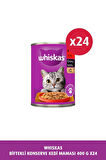Whiskas Sığır Etli 400 gr 24'lü Yetişkin Kedi Konservesi