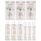 Gillette Venus Bikini Bölgesi Tıraş Makinesi + 2si1 Arada Temizleyici + Tıraş Jeli + Serum