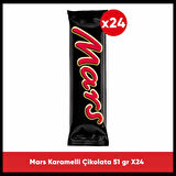Mars Karamelli Çikolata 51 G x24