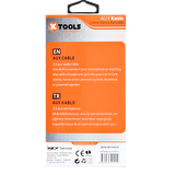 KTOOLS SOUND MIKROFONLU SIYAH AUX KABLO