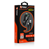 KTOOLS DRIVE INN 2.4A 2USB SIYAH LIGHTNING ARAC SA