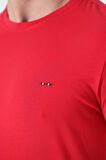 BROTHERS ERKEK BİSİKLET YAKA  LOGO NAKIŞLI BASIC LİKRA SÜPREM T-SHIRT KIRMIZI