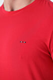 BROTHERS ERKEK BİSİKLET YAKA  LOGO NAKIŞLI BASIC LİKRA SÜPREM T-SHIRT KIRMIZI