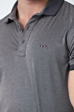 BROTHERS ERKEK POLO YAKA LOGO NAKIŞLI MERSERİZE T-SHIRT ANTRASİT