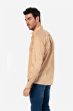 BROTHERS ERKEK COMFORT FIT BASIC UZUN KOL TEK CEPLİ YIKAMALI GABARDİNGÖMLEK KANSAS LS BEJ B01.242.427