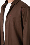 BROTHERS ERKEK COMFORT FIT BASIC UZUN KOL TEK CEPLİ YIKAMALI GABARDİNGÖMLEK KANSAS LS KAHVERENGİ B01.242.427