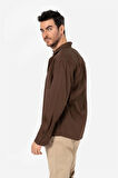 BROTHERS ERKEK COMFORT FIT BASIC UZUN KOL TEK CEPLİ YIKAMALI GABARDİNGÖMLEK KANSAS LS KAHVERENGİ B01.242.427