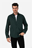 BROTHERS ERKEK COMFORT FIT BASIC UZUN KOL TEK CEPLİ YIKAMALI GABARDİNGÖMLEK KANSAS LS ORMAN YEŞİLİ B01.242.427