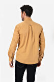 BROTHERS ERKEK COMFORT FIT BASIC UZUN KOL TEK CEPLİ YIKAMALI GABARDİNGÖMLEK KANSAS LS HARDAL SARISI B01.242.427
