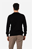 BROTHERS ERKEK STANDART KALIP BİSİKLET YAKALI BASIC  TRİKO KAZAK CUSTER SİYAH B05.242.539