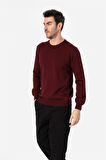 BROTHERS ERKEK STANDART KALIP BİSİKLET YAKALI BASIC  TRİKO KAZAK CUSTER BORDO B05.242.539