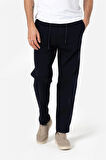 BROTHERS ERKEK RAHAT KESİM BELİ LASTİKLİ VE İPLİ BOL PAÇA YAN CEPLİ BAGGY PANTOLON ZANZI KOYU LACİVERT B03.242.501