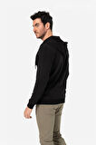 BROTHERS ERKEK RAHAT KESİM KAPÜŞONLU CEP DETAYLI ÇİFT TARAFLI FERMUARLI SWEATSHIRT JORDAN SİYAH B06.242.691
