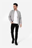 BROTHERS ERKEK RAHAT KESİM DİK YAKALI YANDAN CEPLİ ÇİFT TARAFLI FERMUARLI  SWEATSHIRT JAMES GRİ B06.242.692