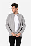 BROTHERS ERKEK RAHAT KESİM DİK YAKALI YANDAN CEPLİ ÇİFT TARAFLI FERMUARLI  SWEATSHIRT JAMES GRİ B06.242.692
