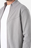 BROTHERS ERKEK RAHAT KESİM DİK YAKALI YANDAN CEPLİ ÇİFT TARAFLI FERMUARLI  SWEATSHIRT JAMES GRİ B06.242.692