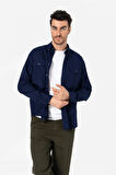BROTHERS ERKEK COMFORT FIT UZUN KOL ÇİFT CEP KAPAKLI YIKAMALI POPLİN GÖMLEK FARGO LS LACİVERT B01.242.345
