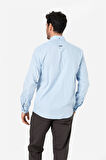 BROTHERS ERKEK COMFORT FIT UZUN KOL ÇİFT CEP KAPAKLI YIKAMALI POPLİN GÖMLEK FARGO LS MAVİ B01.242.345