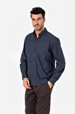 BROTHERS ERKEK COMFORT FIT UZUN KOL TEK CEPLİ FLANEL GÖMLEK HUN LS LACİVERT B01.242.529