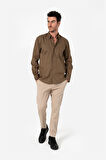 BROTHERS ERKEK COMFORT FIT BASIC UZUN KOL TEK CEPLİ YIKAMALI GABARDİNGÖMLEK KANSAS LS ZEYTİN YEŞİLİ B01.242.427