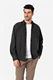 BROTHERS ERKEK COMFORT FIT UZUN KOL TEK CEPLİ YIKAMALI DENIM KUMAŞ GÖMLEK INDY LS GRİ B01.242.327
