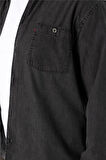 BROTHERS ERKEK COMFORT FIT UZUN KOL TEK CEPLİ YIKAMALI DENIM KUMAŞ GÖMLEK INDY LS GRİ B01.242.327