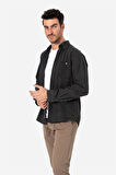 BROTHERS ERKEK COMFORT FIT UZUN KOL TEK CEPLİ YIKAMALI DENIM KUMAŞ GÖMLEK INDY LS GRİ B01.242.327