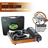 Orcamp Tekli Portatif Kamp Ocak Gaz Stop Emniyetli Taba CK 505