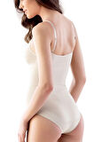 Kadın Ten Dikişsiz Desenli Slip Body Korse