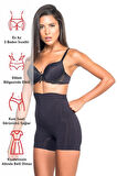 Siyah 7027 Ince Düşük Bel Boxer Korse