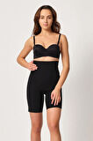 Siyah 2814 Double Yüksek Bel Boxer Lazer Korse