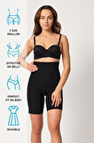 Siyah 2814 Double Yüksek Bel Boxer Lazer Korse