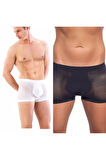 Dikişsiz Fileli Erkek Boxer 2 Renk 2'li Paket