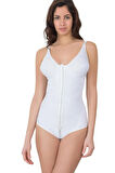 Düz / Desensiz Ince Askı Kadın Body / Bodysuit Korse 2871