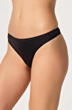 Siyah 2802 Yapıştırma Lazer Kesim String Külot