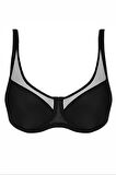Siyah MI Emay 167 D Tül Push Up Toparlayıcı Sütyen-85