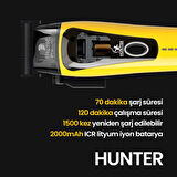 Hector HUNTER - Profesyonel Saç ve Sakal Kesim Makinesi - Siyah-Sarı