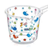 Babyjem Bebek Banyo Maşrapası  Desenli Beyaz Şeffaf