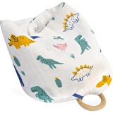 Babyjem Ahşap Dişlikli Müslin Önlük Dino