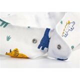 Babyjem Ahşap Dişlikli Müslin Önlük Dino