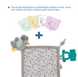 Babyjem 926 Birdy Diş Kaşıyıcılı + Silikon Emzik Hediyeli Uyku Arkadaşım Kahve