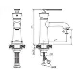 NSK Lavabo Bataryası Siempre Tek Gövde  Bronz N3013224